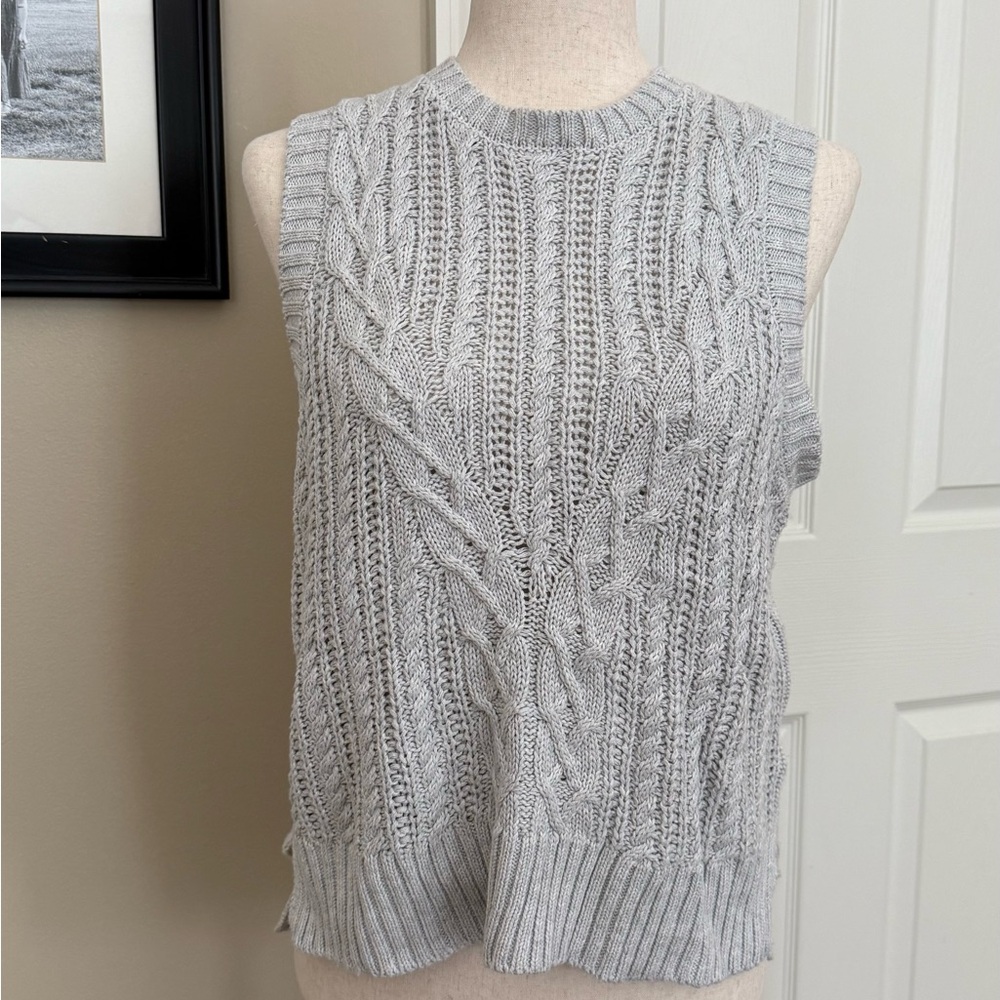 Rachel Zoe Gray Cable Knit Sweater